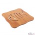 Lábas alátét bambusz hal 17x17cm (12980)