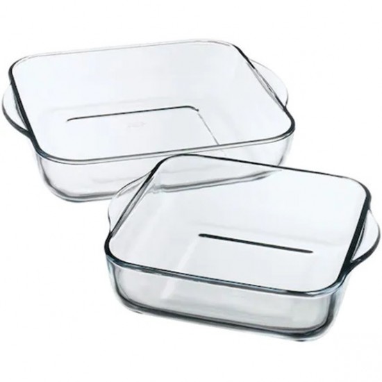 Jénai hőálló sütőtál szett kocka 2 db-os (159166) (159028) Royal