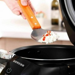 Tálaló eszköz FÉM rizskanál fanyelű 22 cm GLR