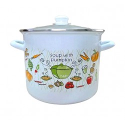 Zöldség mintás zománcozott fazék 24 cm 8,2 L (399079)
