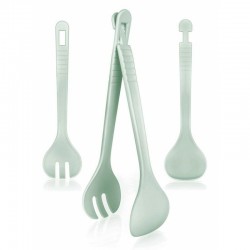 Műanyag saláta kiszedő pink-zöld-átlátszó Culinaria 29 cm