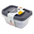 BAGER tároló doboz téglalap szürke 3x1130 ml (BG-658) Eng.