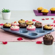 Muffinsütő tapadásmentes bevonat STONE-GRÁNIT 12db-os (72198) ITA