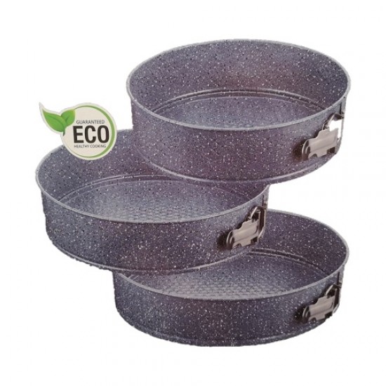 (BM-335-334) Tortaforma  3db-os PIROS-FEKETE