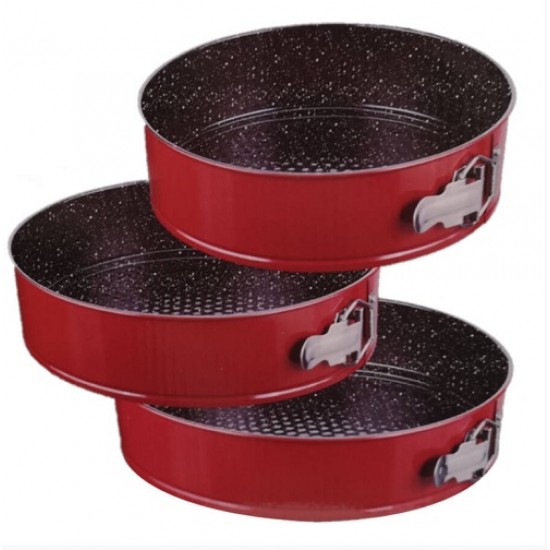 (BM-335-334) Tortaforma  3db-os PIROS-FEKETE