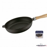 Öntöttvas serpenyő fanyelű 24 cm (10374)