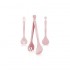 Műanyag saláta kiszedő pink-zöld-átlátszó Culinaria 29 cm
