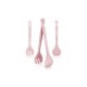 Műanyag saláta kiszedő pink-zöld-átlátszó Culinaria 29 cm