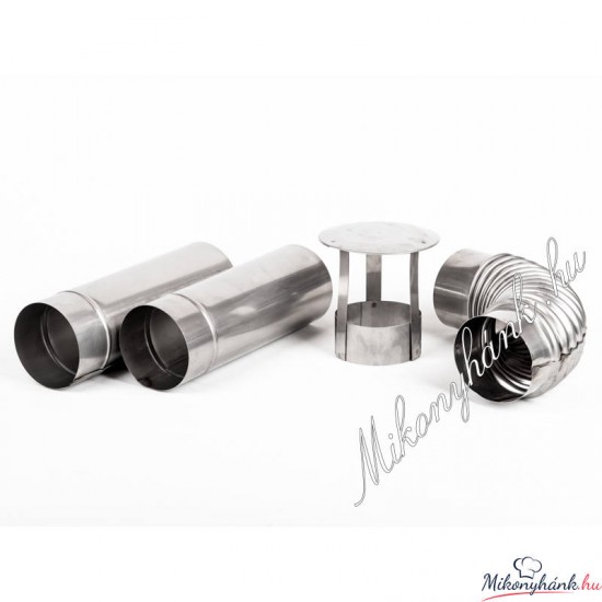 Rozsdamentes füstcső szett 4 részes (105 mm)