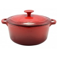 Öntöttvas lábas zománcozott PIROS 28 cm - 6.5 liter (10567) (12969) Fém gombos Öntöttvas lábas zománcozott PIROS 28 cm - 6.5 liter (10567) (12969) Fém gombos