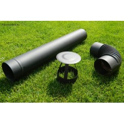Festett füstcső szett 4 részes NAGY (118 mm)