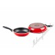 Teflon szeletsütő AKZO 26 cm nyeles piros