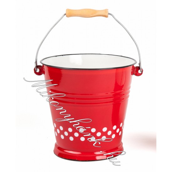 PÖTTYÖS vödör zománcos 5 liter PÖTTYÖS vödör zománcos 5 liter