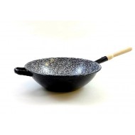 Wok zománcos nyeles 32 cm
